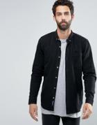 Pull & Bear Denim Shirt In Black In Regular Fit - Black