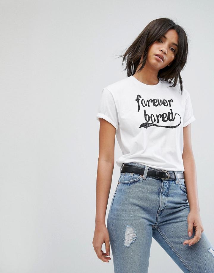 Hips & Hair Forever Bored T-shirt - White