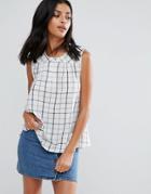 Pepe Jeans Bobbi Check A Line Top - White