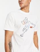 Nike Basketball 90s Retro Graphic T-shirt In White