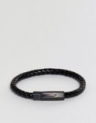 Vitaly Okafo Leather Bracelet In Black - Black