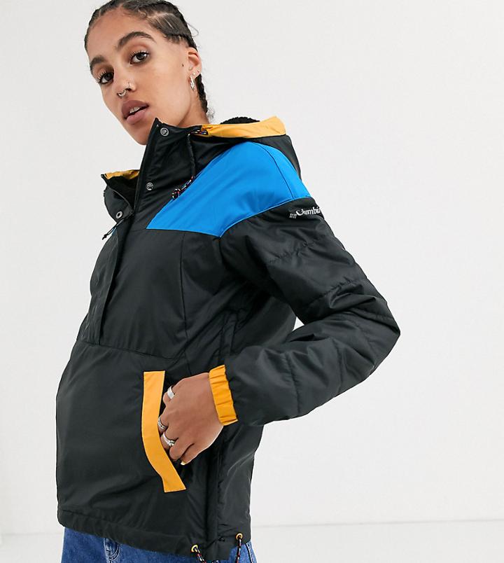 Columbia Lodge Pullover Jacket In Black