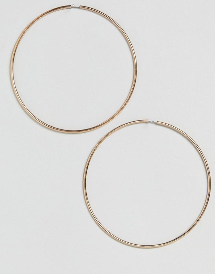 Asos Xl 90mm Hoop Earrings - Gold