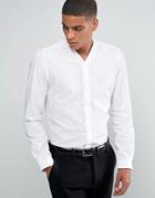 Hart Hollywood By Nick Hart Slim Smart Shirt With V Neck - White