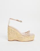 Simmi London Halima Chunky Strap Wedge Sandals In Brown