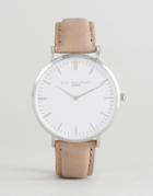Elie Beaumont Large Watch With Gray Strap - Gray