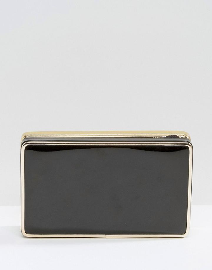 Lavand Box Clutch Bag - Black