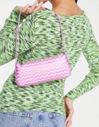 Asos Design 90s Holographic Shoulder Bag In Pink