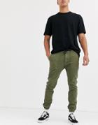 Topman Skinny Sweatpants In Khaki-green