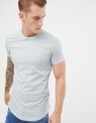 Gym King Ringer T-shirt In Gray - Gray
