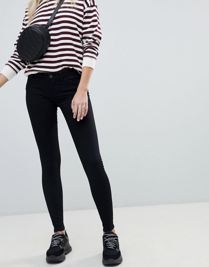 Noisy May Low Rise Skinny Jegging - Black