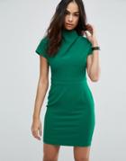 Asos Mini High Neck Dress - Green