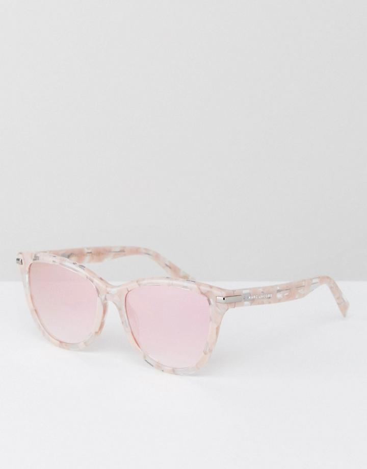 Marc Jacobs Round Sunglasses In Pink - Pink