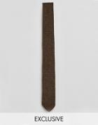 Heart & Dagger Tweed Tie - Brown
