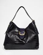 Fiorelli Ava Grace Croc Effect Hobo Bag - Navy Croco