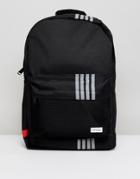 Spiral Backpack With Reflective Stripe - Black