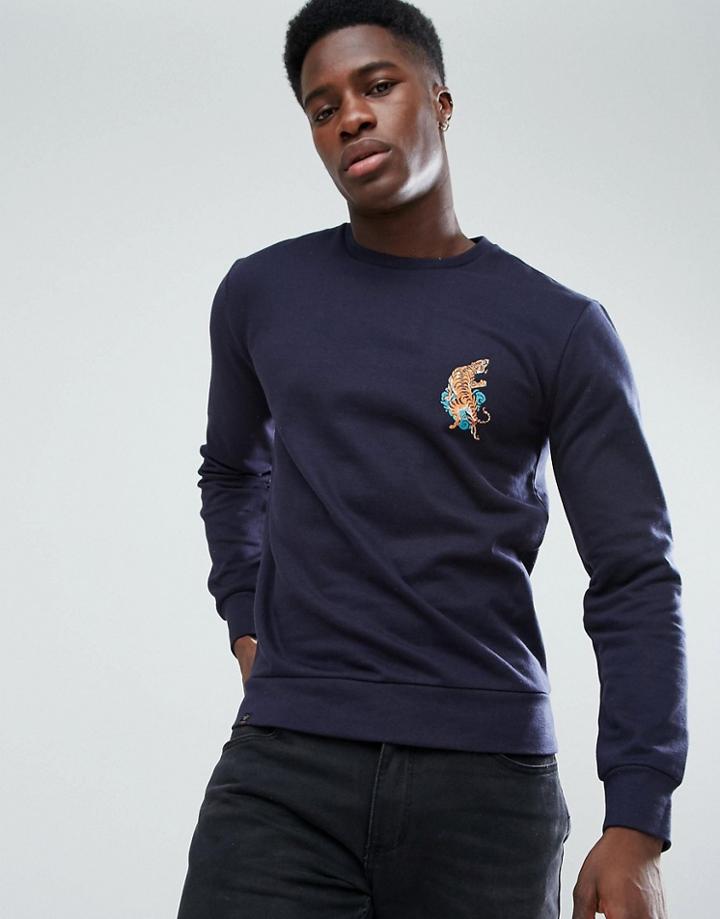 Le Breve Tiger Sweatshirt - Navy