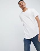 Only & Sons Longy Long Line T-shirt - White