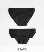 Dorina Eco Moon 2 Pack Recycled Micro Daytime Period Pants In Black