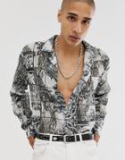 Asos Design Regular Stained Glass Shirt