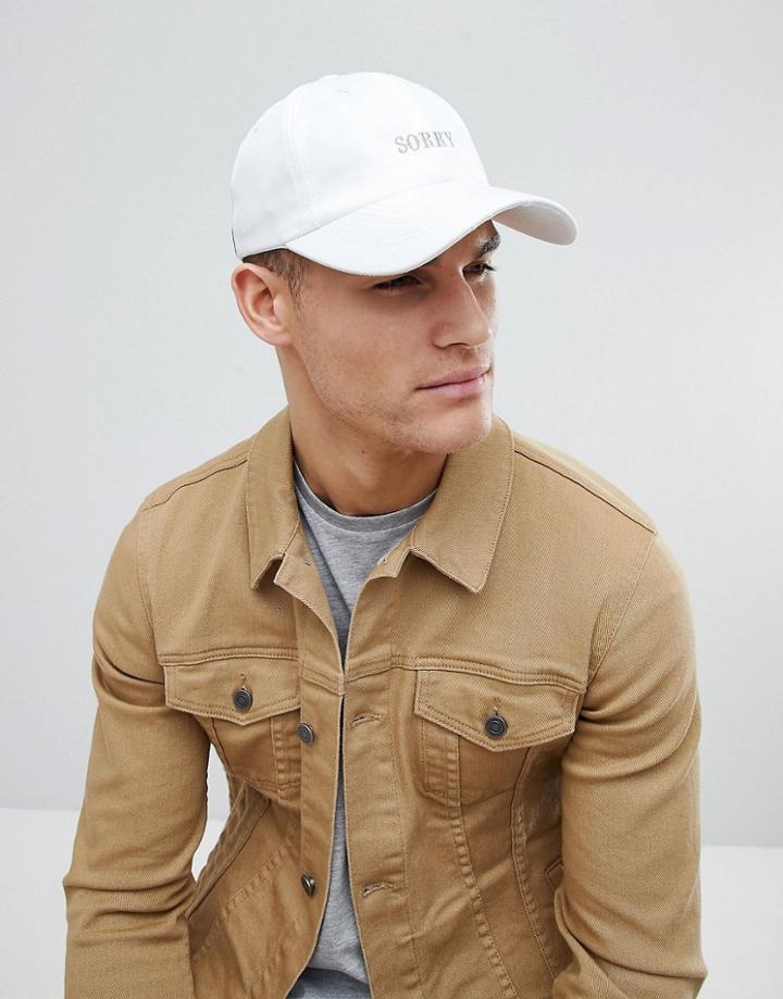7x Long Tape Cap Sorry - White