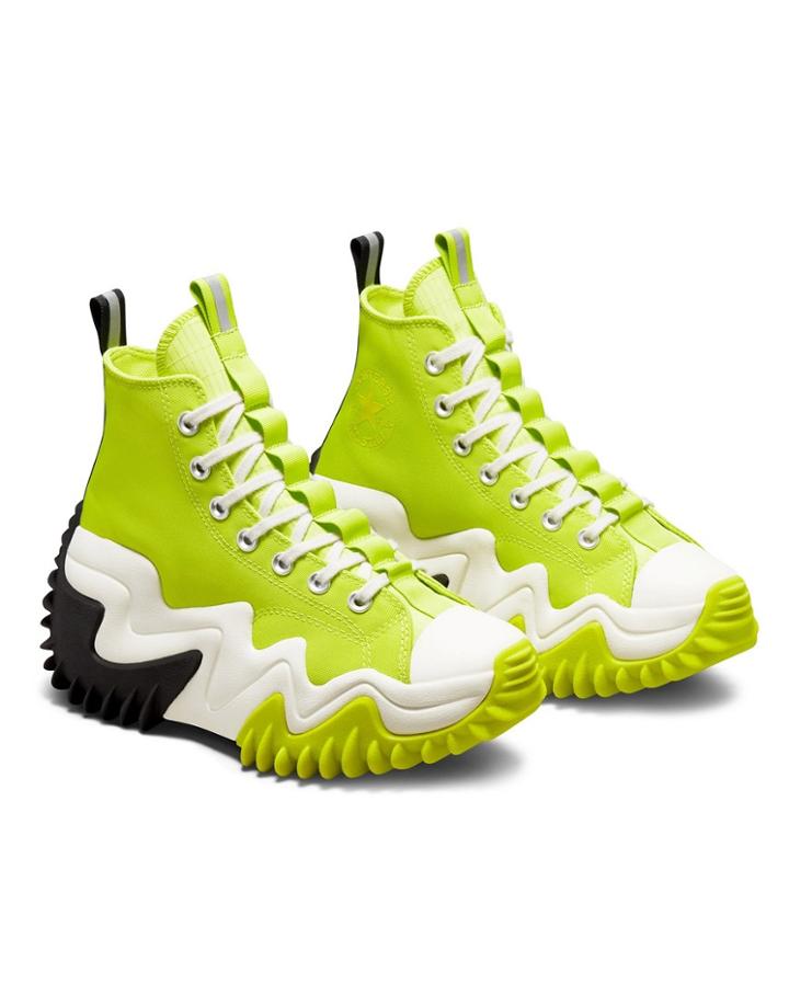 Converse Run Star Motion Hi Street Utility Sneakers In Lime Twist-green