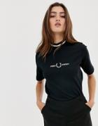 Fred Perry High Neck T-shirt - Black