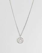 Fashionology Sterling Silver Libra Zodiac Necklace - Silver