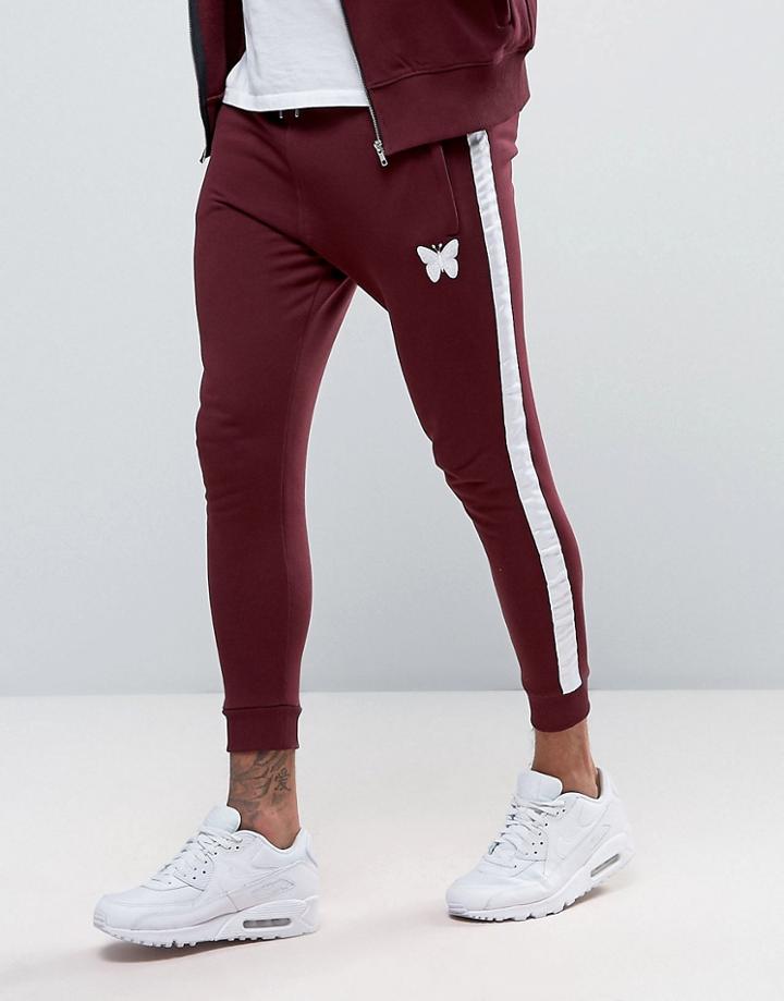 Good For Nothing Skinny Joggers In Burgundy - Red