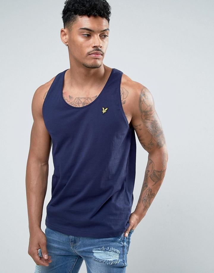 Lyle & Scott Eagle Logo Tank Regular Fit In Navy - Navy