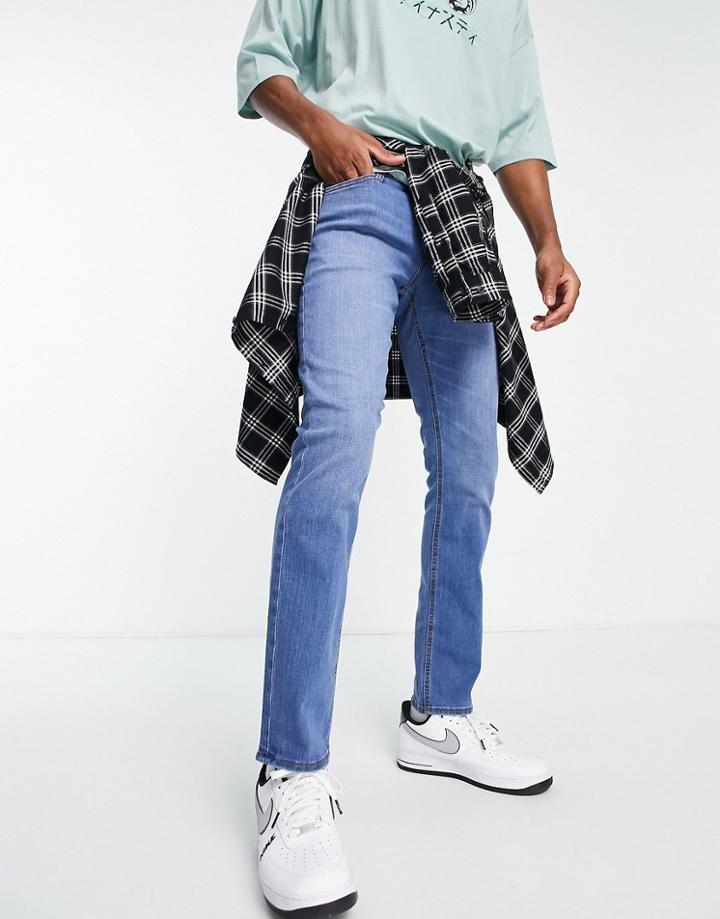 Jack & Jones Intelligence Glenn Slim Tapered Fit Jeans In Light Blue
