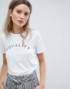 In Wear Terne Equality Print T-shirt - White