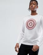 Asos Sheer Sweater With Intarsia Design In Ecru - Beige