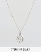 Reclaimed Vintage Sterling Silver Pisces Zodiac Necklace - Silver