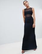 Missguided Bandage Keyhole Maxi Dress - Black