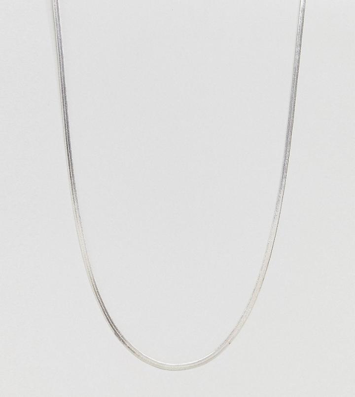 Designb Snake Chain Necklace In Sterling Silver Exclusive To Asos - Silver