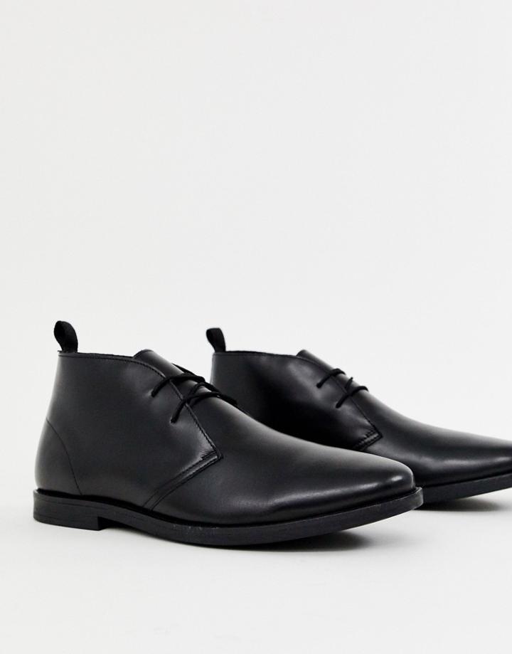 Kg By Kurt Geiger Leather Desert Boots - Black