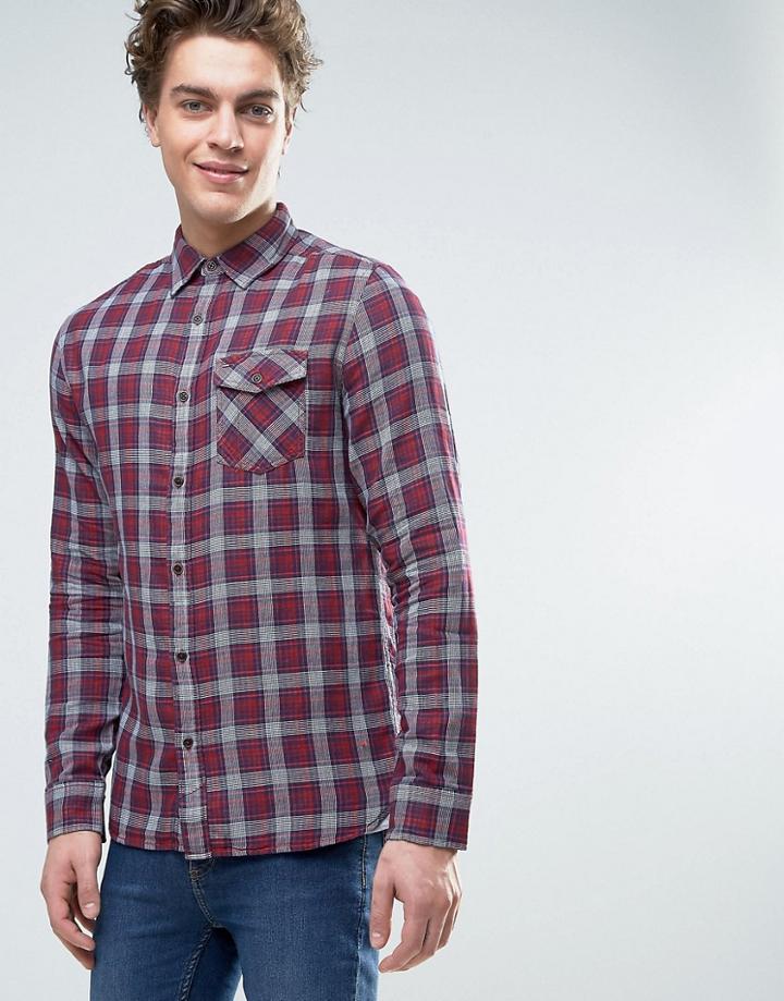 Tommy Hilfiger Denim Checked Shirt - Red