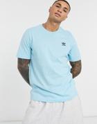 Adidas Originals Essentials T-shirt In Blue With Small Logo-blues