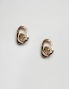 Asos Mini Swirl Stud Earrings - Gold