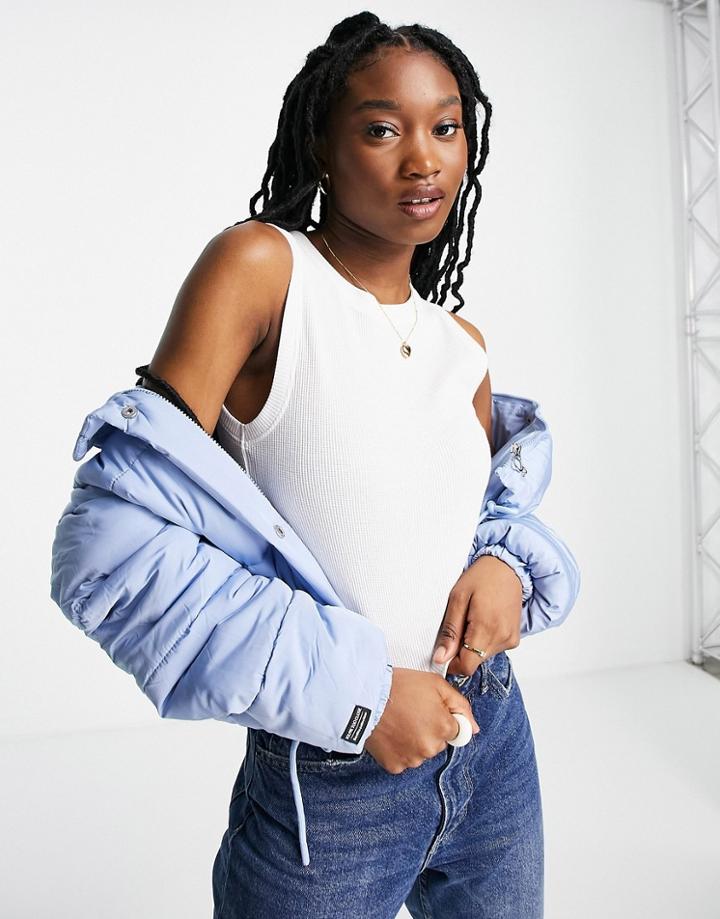 Asos Design Tank Top In Waffle In White