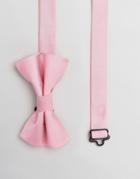 Asos Wedding Silk Bow Tie In Pink - Pink