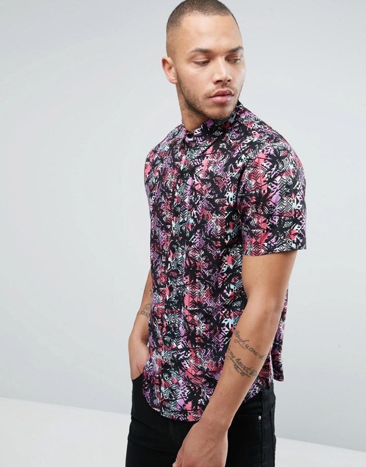 Another Influence Pink Palm Shirt - Pink