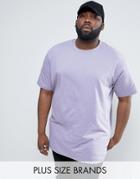 Duke Plus Crew Neck T-shirt In Mauve - Purple
