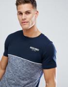 Jack & Jones Core T-shirt With Color Block - Navy