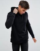River Island Hoodie With Ma1 Pocket In Black - Black