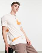 Nike Swoosh Pack T-shirt In Beige-neutral