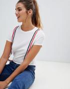 Brave Soul Tape T Shirt-white
