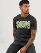 Only & Sons Logo T-shirt In Gray
