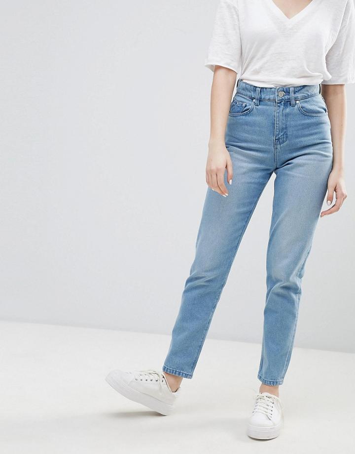 Waven Elsa High Rise Mom Jeans - Blue
